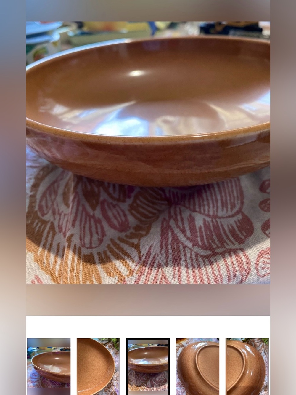 8 inch apricot Russel Wright bowl
